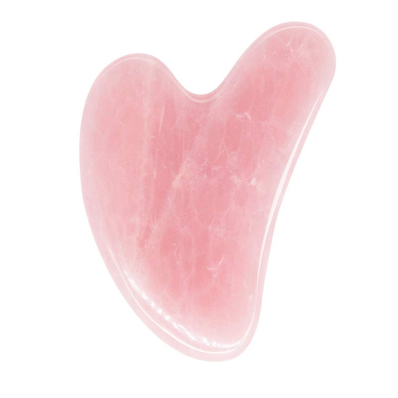 AOVIOANDY Gua Sha Massage Tool Rose Quartz Jade GuaSha Facial Tool, Gua-Sha Stone for Neck Body SPA Acupressure Scraping Massage Trigger Point Treatment - Image 1